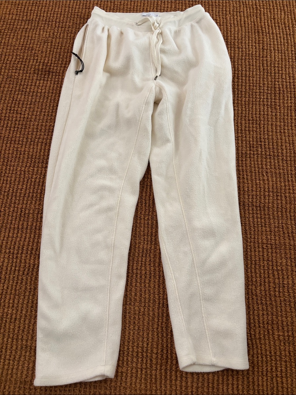 Onia Cozy Cream Drawstring Fleece Joggers
